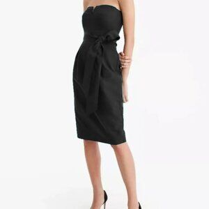 JCREW Strapless Black Dress with Tie- NEW w/ Tags!